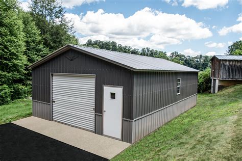 metal garage built on site